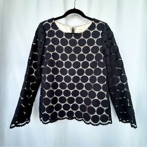 Kate Spade - Circular Lace Long-Sleeve Blouse / Top